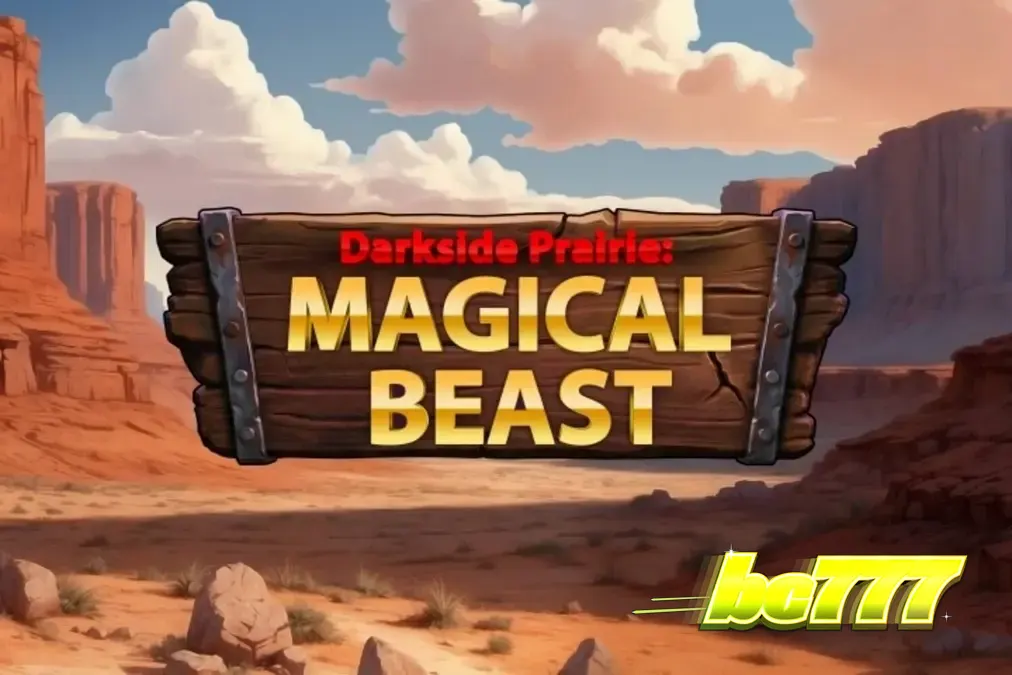 Cenário dramático de um bisão em uma paisagem de pradaria ao entardecer no jogo Darkside Prairie: Magical Beasts